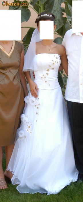 OKAZIE!!! Rochie de mireasa + Saculet + Coronita + Voal foto mare