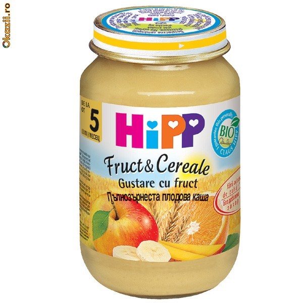 HiPP Fruct & Cereale - Gustare cu fruct - 190gr foto mare