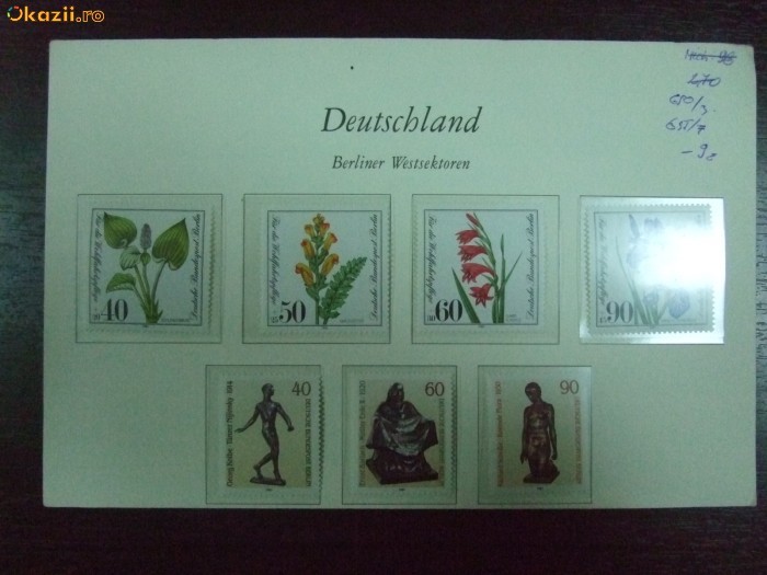 Germania Berlin , Mi nr 650-653 , 655-657 , MNH/** , 9 euro foto mare