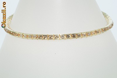 superba bratara aur galben14K 3CT diamante naturale cognac foto mare