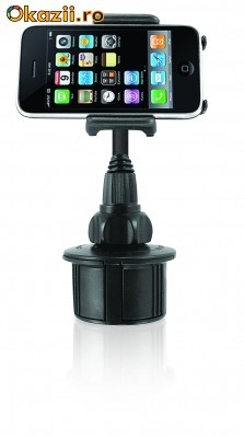 Suport auto cu fixare in suportul de pahar iPhone/iPod - Macally MCUP foto mare