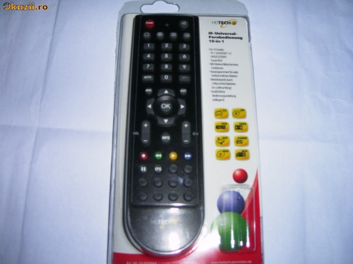 Telecomanda universala HEITECH 10-in-1 foto mare