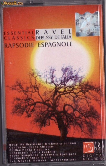 CASETA AUDIO - RAVEL, DEBUSSY, DE FALLA foto mare