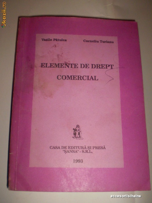 Carte Elemente de drept comercial foto mare