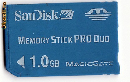 MEMORY STICK PRO DUO SANDISK 1 GB foto mare