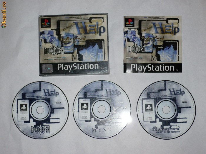 Joc Sony Playstation 1 - PS1 - PS ONE - Road Rash + Broken Sword + Myst foto mare