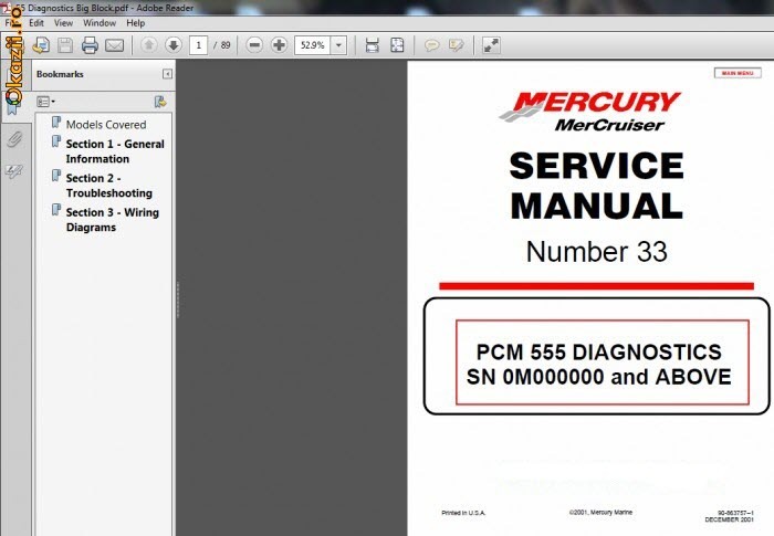 Mercury Mercruiser Service Manuals (Marine engines) foto mare