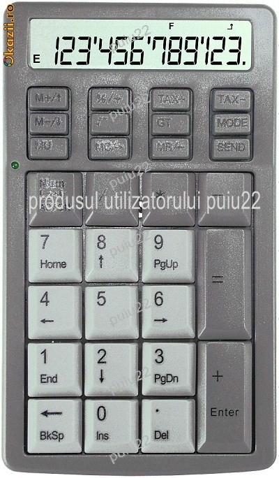 Tastatura numerica cu calculator de birou 4522 foto mare