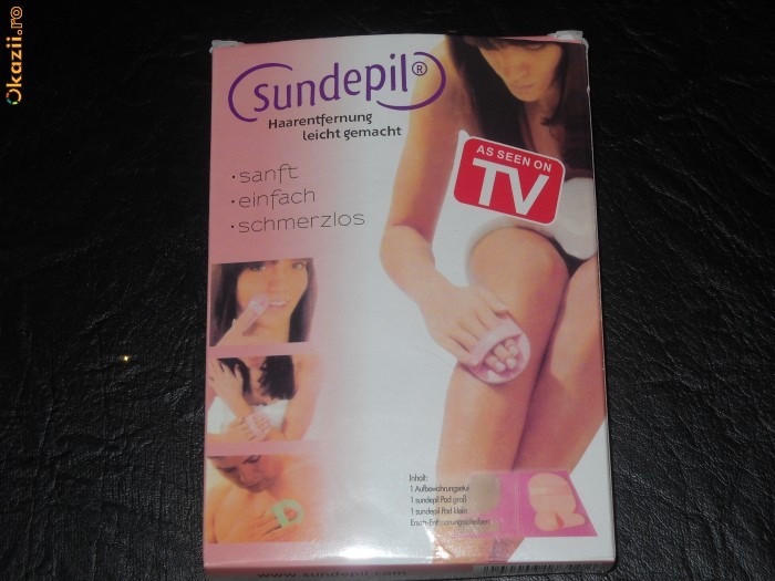 Depilator/ epilator voiaj cu benzi brate, picioare, zone sensibile. SUNDEPIL fara curent si batai de cap! VAZUT LA TV! foto mare