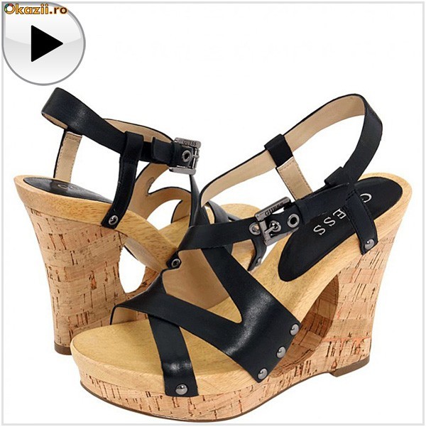 *** PROMOTIE Sandale cu Platforma GUESS, Dama / Femei, PIELE, 100% AUTENTIC, GWEILLE *** foto mare