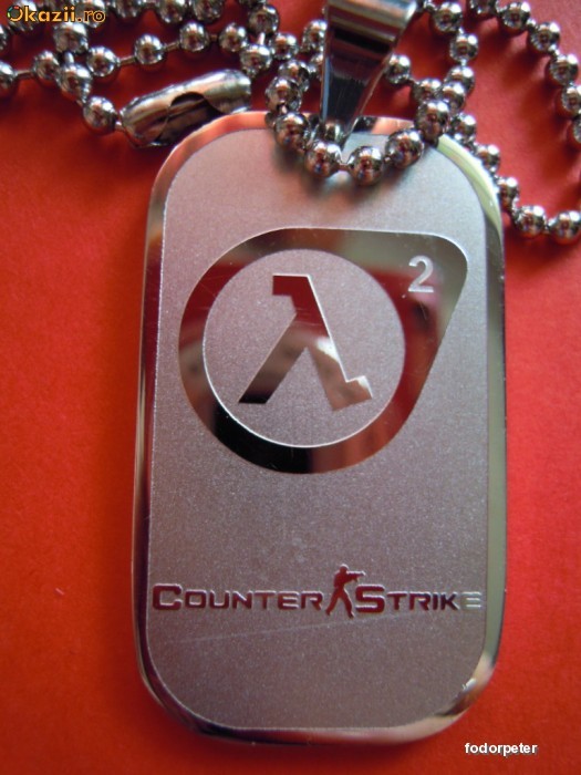 Half Life 2 Counter Strike, Dogtag, Dog Tag, + Lantisor, NOU foto mare