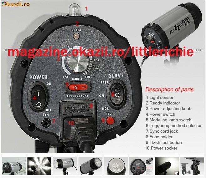 Vand lampa foto/video si de studio blazzeo de 250W alimentare 220V foto mare