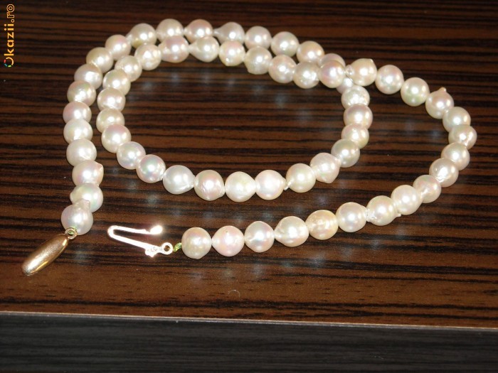 colier perle baroque cu inchizatoare de aur made in uk foto mare
