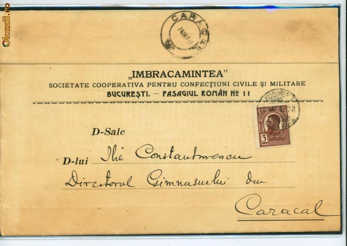 PLIC CIRCULAT PANA LA 1920 foto mare