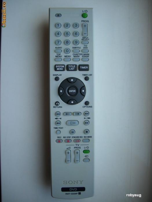 TELECOMANDA DVD RECORDER SONY foto mare