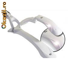 Aparatori noroi bicicleta Simpla Hammer 24-28 albe, set foto mare