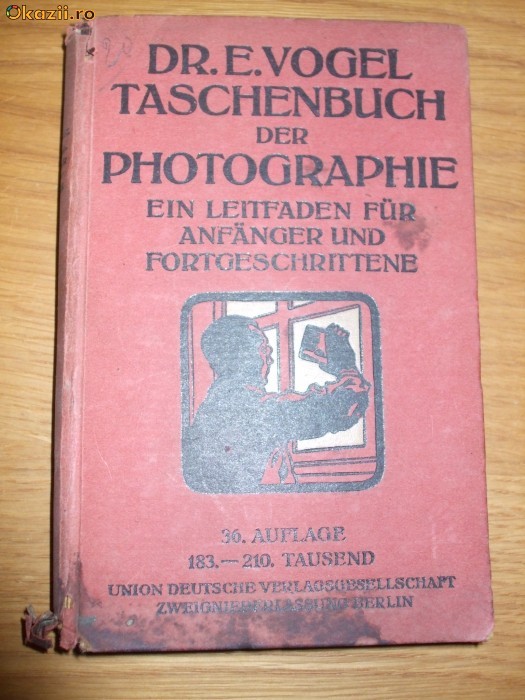 TASCHENBUCH DER PHOTOGRAPHIE  - Dr. E. Vogel foto mare