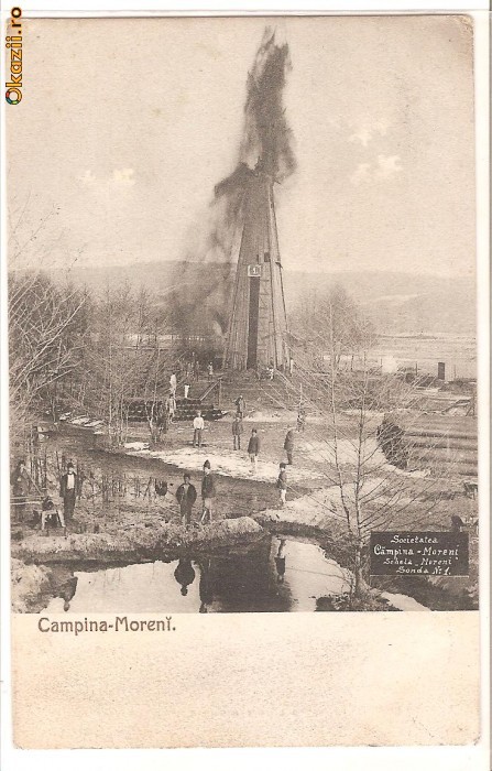Vedere Campina-Moreni, sonda nr. 1, circulata 1905 foto mare