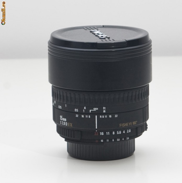 Sigma Fisheye 15mm F2.8 pt Nikon foto mare