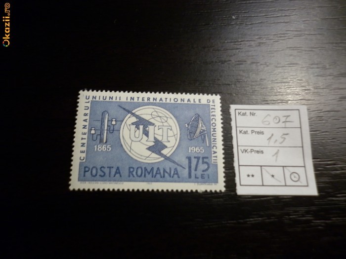 Romania LP 607 , Centenarul telecomunicatiilor , MNH/** foto mare