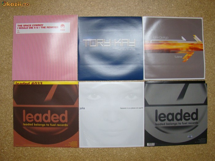 Diferite discuri muzica REMIX , TRANCE , CLUBMIX, HOUSE 6 LP - maxi single !!!uitati-va la poze!!! IDiscurile se afta in stare foarte buna, aproape no foto mare