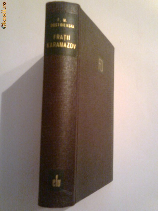 F.M.Dostoievski - Fratii Karamazov  - editie deosebita pe hartie speciala tigarete - foto mare
