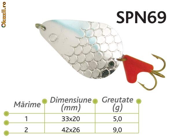Lingurite oscilante Spn 69 Baracuda 5g/9g foto mare