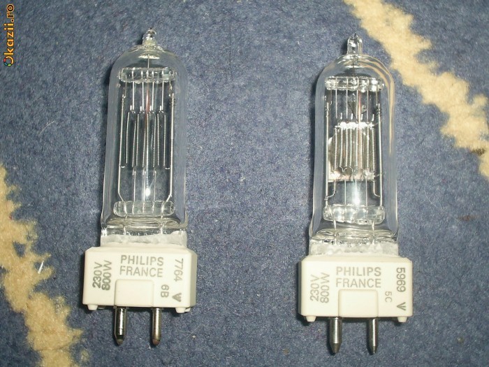 LAMPA BEC  HALOGEN PHILIPS  7764  SI 5969 230V / 800W GY-9.5 75h foto mare