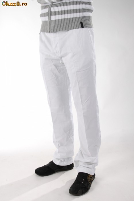 Pantaloni de barbati Souvenir Clubbing, alb [Cod: TZPS001] foto mare