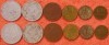 50 bani , 1 si 2 lei 1947 ; 1 si 5 lei 1949 ; 5  lei 1950