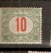 Timbre Ungaria 1915-1918/*40 - PORTO foto mare