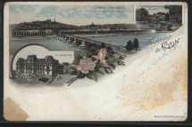 Litografie , Lyon , necirculata , sfarsit de secol 19 foto