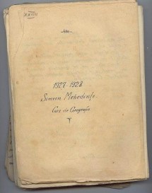 Curs al prof. Simion Mehedinti anul1927-1928 scris de un student foto