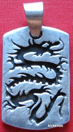 Medalion deosebit - Dragon - argint .925 foto mare
