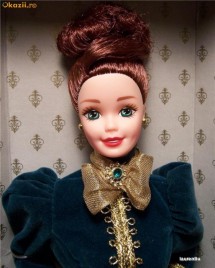 Yuletide Romance Barbie 1996, ed colectie Hallmark, cutie carte