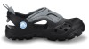 CROCS ORIGINALI pantofi - sandale clogs noi copii, cu eticheta -micah CU BIJUTERIE DINOZAURculoare black / light grey- m