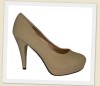 PANTOFI CREM CU TOC SI PLATFORMA,SUPERBI, VANZATOR RECOMANDAT !