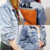 Geaca blugi FASHION, TINTE, PIELE, noua, model unic