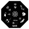 Matrita metalica pentru stampila cu razuitoare nail art, matrite modele decoratiuni unghii, Nr QA6