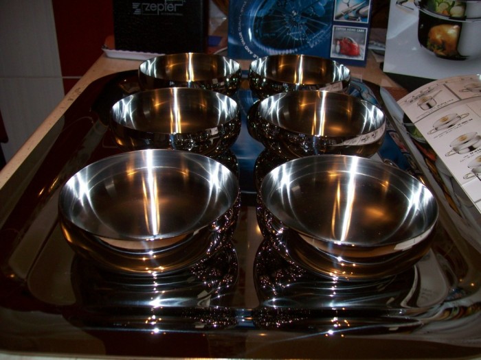 Zepter New Masterpiece Collection - Baron III , 6 cupe inox pentru inghetata, fructe, salate, alune, arahide, etc. foto mare Zepter New Masterpiece Collection - Baron III , 6 cupe inox pentru inghetata, fructe, salate, alune, arahide, etc. foto mare
