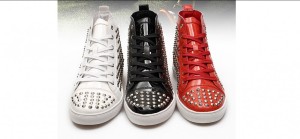 Ghete sport bascheti adidasi fashion cu tinte gen Christian Louboutin din piele lacuita COLECTIA NOUA 2013. MEGA REDUCERE DE PRET DE LA 350 Ron foto