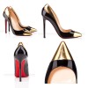 Pantofi dama Christian Louboutin - piele - Negru si Nude - transport gratuit