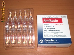 Amikacin (amikacina) fiole 500mg pret 25 ron foto mare Amikacin (amikacina) fiole 500mg pret 25 ron foto mare