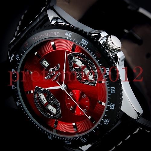 Ceas Full Automatic MILITAR ARMY Vogue F1 FASHION Rosu +CUTIE CADOU foto mare Ceas Full Automatic MILITAR ARMY Vogue F1 FASHION Rosu +CUTIE CADOU foto mare
