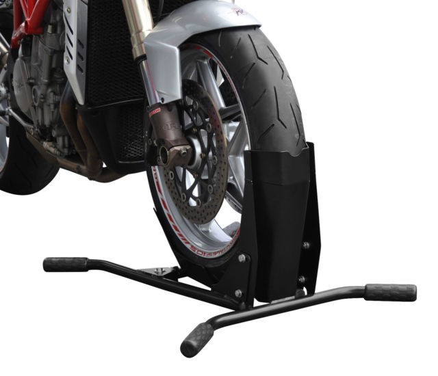 Stander stand motocicleta moto Cagiva Planet 125 pentru roata din fata foto mare Stander stand motocicleta moto Cagiva Planet 125 pentru roata din fata foto mare